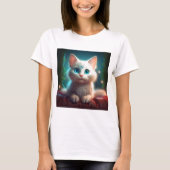 T-shirt Image D'Imaginaire D'Un Jeune Chat Albino (Devant)