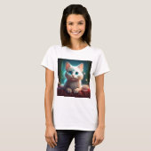 T-shirt Image D'Imaginaire D'Un Jeune Chat Albino (Devant entier)