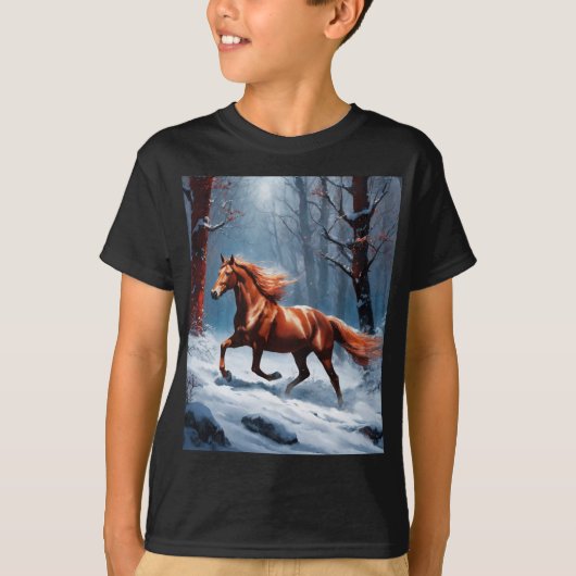 T-shirt Image du cheval (Devant)