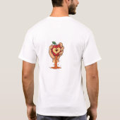 T-shirt Image en tatouage d'une pomme rouge (Dos)