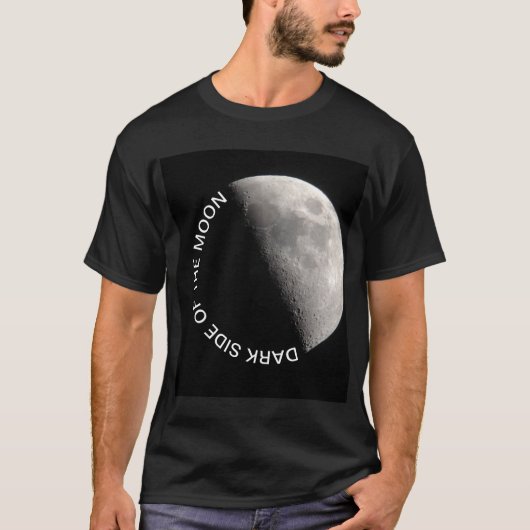 T-shirt Image et texte du côté foncé de la Lune (Devant)