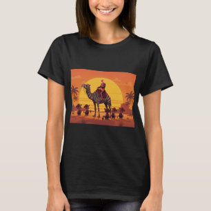 T-shirt Image Fantastique d'un Squelette Chevauchant un Ch