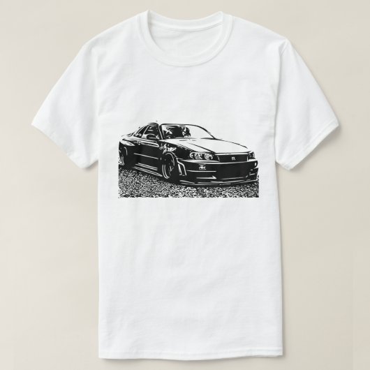 T-shirt Image GTR du vecteur R34 de Nissan Skyline (Design devant)