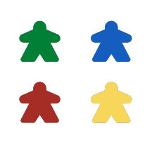 Image meeple personnalisable rouge vert bleu jaune
