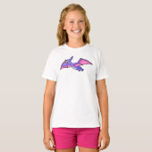 T-shirt Image Mignonne D'Un Ptérodactyle Volant. (Devant entier)