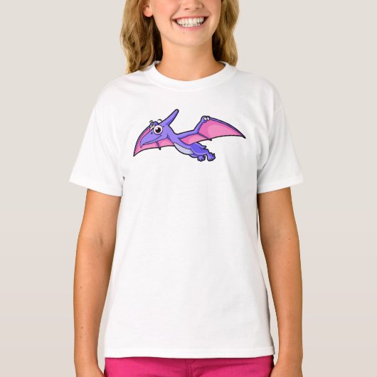 T-shirt Image Mignonne D'Un Ptérodactyle Volant. (Devant)