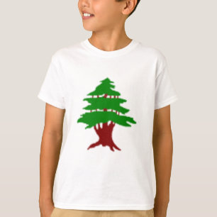 T-Shirt image patriotique premium du cèdre du Liba
