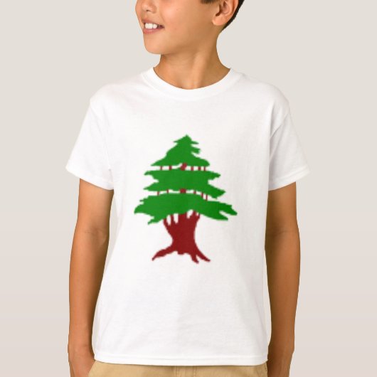 T-Shirt image patriotique premium du cèdre du Liba (Devant)