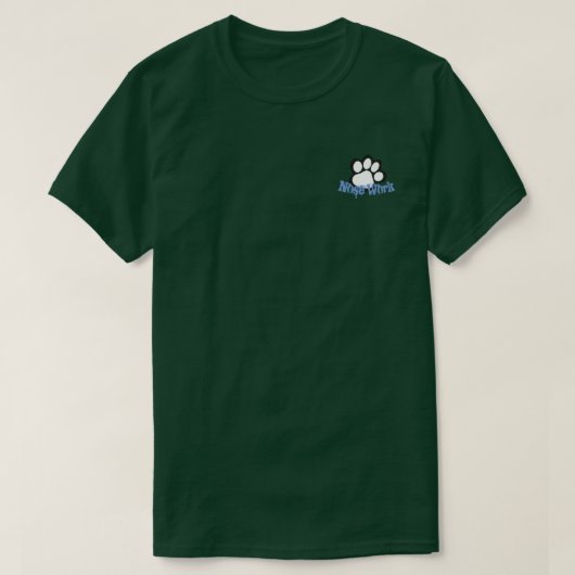 T-Shirt Image Paw 1 Pocket White Paw Work (Design devant)