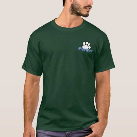 T-Shirt Image Paw 1 Pocket White Paw Work (Devant)