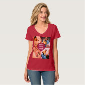 T-shirt Image personnalisée x4 et texte (Devant entier)