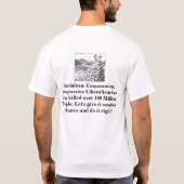 T-shirt image, progressif, électeurs de libéral démocrate (Dos)