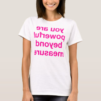 T-shirt Image retournée - puissance (rose)