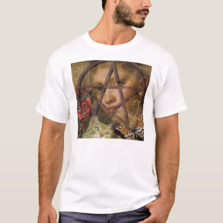 T-shirt image rose de pentagone étoilé de victorian