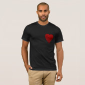 T-shirt Image rouge lumineuse de coeur (Devant entier)
