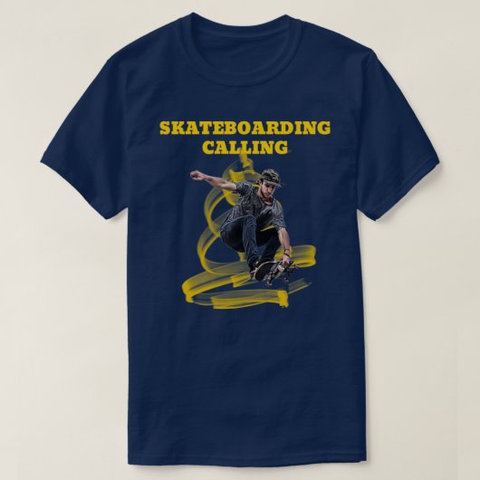 T-shirt Image Skateboard Calling Skate (Design devant)