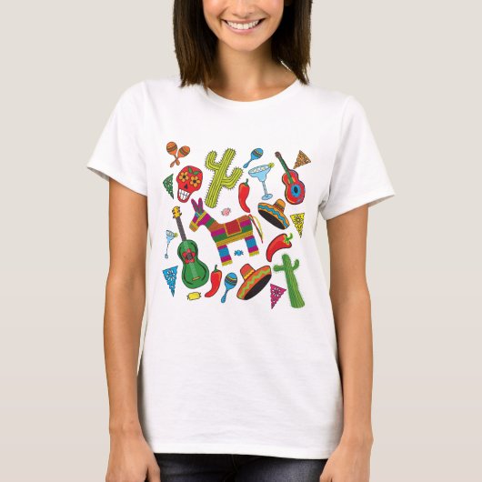 T-shirt Images mexicaines de partie de fiesta (Devant)