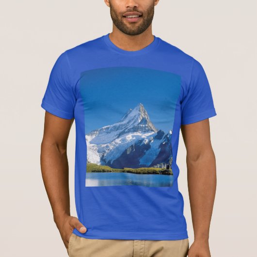 T-shirt Images suisses - lac glaciaire (Devant)