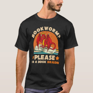 T-shirt Imaginaire Animal Book Dragon Bookworm Retro Lectu