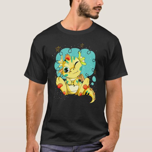 T-shirt Imaginaire Animal mignon Mythique Créature Dragon (Devant)