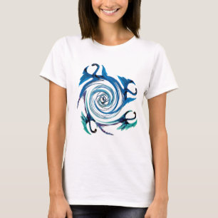 T-shirt Imaginaire Bleu Dragon Swirl