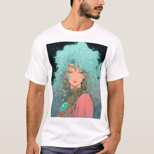 T-shirt Imaginaire Bohème esthétique Anime Girl