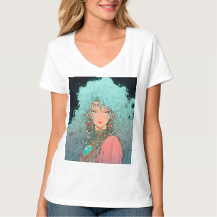 T-shirt Imaginaire Bohème esthétique Anime Girl