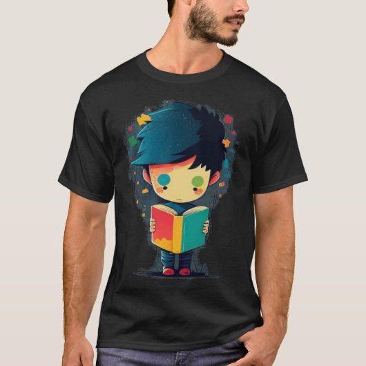 T-shirt Imaginaire Book World avec pour petit garçon (Devant)