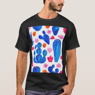T-shirt Imaginaire Cactus : Motif décoratif sans couture.
