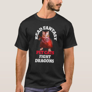 T-shirt Imaginaire Chats combattre Dragons Bookish Magic I