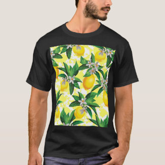 T-shirt Imaginaire citron : Motif Floral Créatif