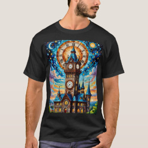 T-shirt Imaginaire Clocktower Mosaic Art Tee