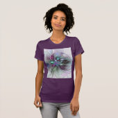 T-shirt Imaginaire coloré Abstrait Fleur fractale moderne (Devant entier)