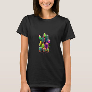 T-shirt Imaginaire Coloré Femme Cactus Nr. 5 V Cou