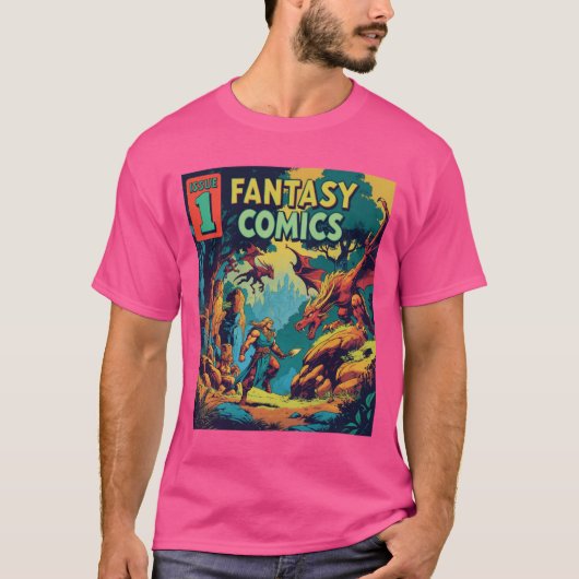 T-shirt Imaginaire Comics : Une aventure rétro lancée (Devant)