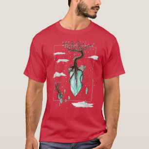 T-shirt Imaginaire cool Cristaux flottants Îles Sakura Tre