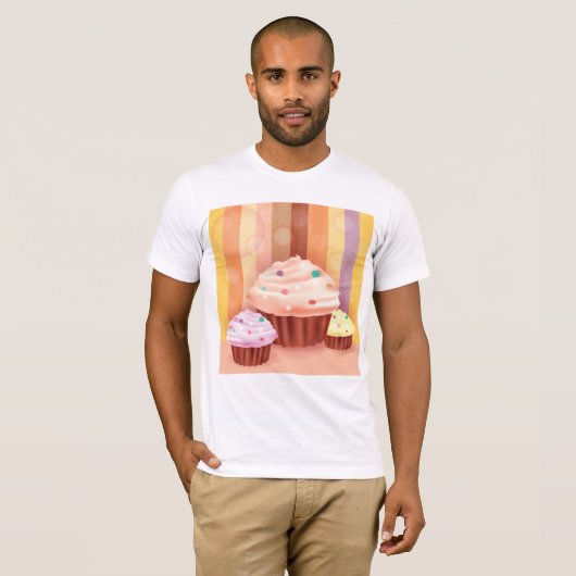 T-shirt Imaginaire Cupcake Douceurs colorées (Devant entier)