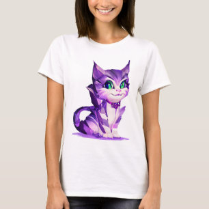 T-shirt Imaginaire Cute Kawaii bébé Cheshire chaton chaton