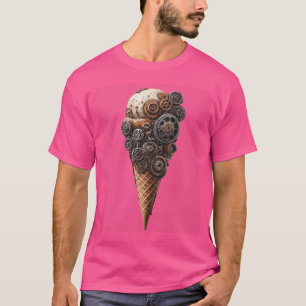 T-shirt Imaginaire d'art de la crème glacée Steampunk