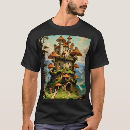 T-shirt Imaginaire de champignons Castlecore (Devant)