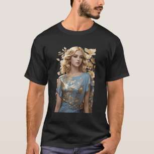 T-shirt Imaginaire de jardin doré Robe de luxe Art nouveau