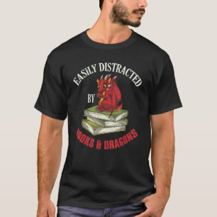 T-shirt Imaginaire de livre Livre animal Dragon Bibliothéc