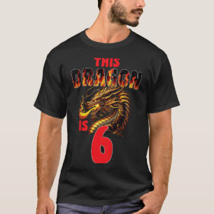 T-shirt Imaginaire Dragon Thème Pour Enfants À 6 Anniversa