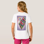 T-shirt Imaginaire en fleurs enchanté (Dos entier)