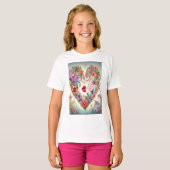 T-shirt Imaginaire en fleurs enchanté (Devant entier)