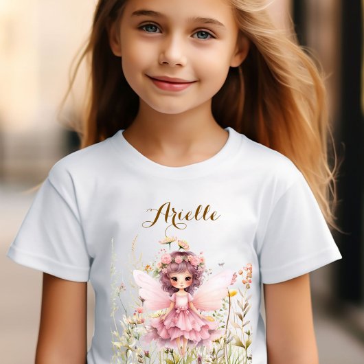 T-shirt Imaginaire Fairy fleur sauvage pastel