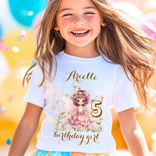 T-shirt Imaginaire Fairy fleur sauvage pastel anniversaire