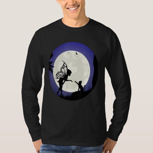 T-shirt Imaginaire Fée Chat Pour Fée Et Chat (Devant)