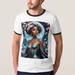 T-shirt Imaginaire Fleur de cerisier Lune