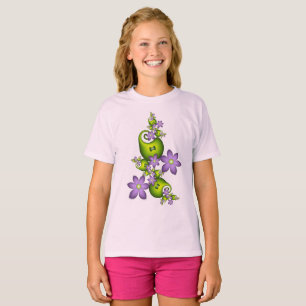 T-shirt Imaginaire Floral Fleurs Lilac Formes vertes Fract